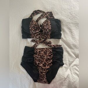 Torrid 2 piece Leopard swimsuit